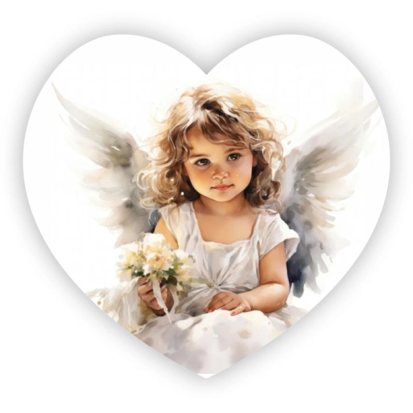 Magnes serce z aniołem N5